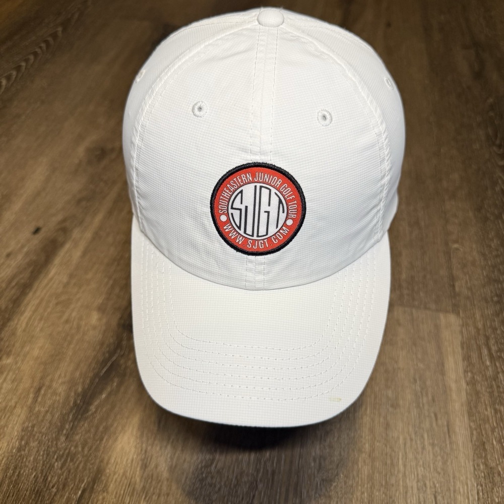 Imperial SJGT Golf Hat White Red Black Junior Golf Tournament Performance Adjust